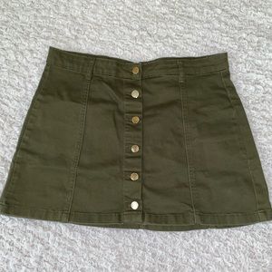 Cute Mini Skirt with Copper Colored Buttons